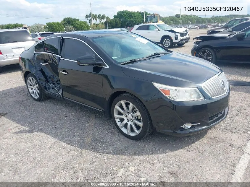 2012 Buick Lacrosse Touring Group VIN: 1G4GJ5G35CF320467 Lot: 40628989