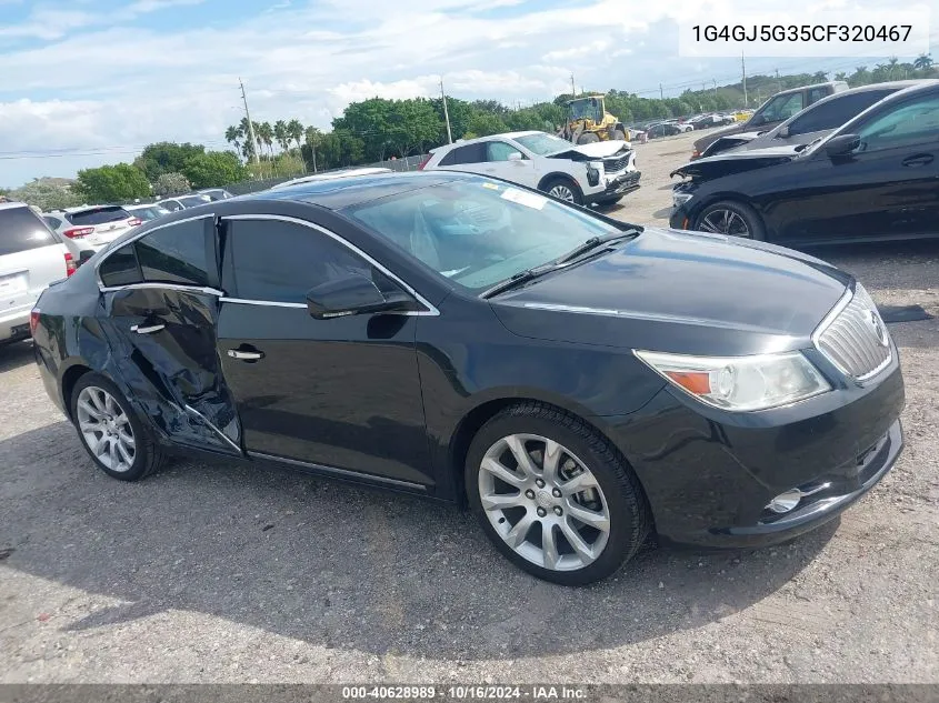 2012 Buick Lacrosse Touring Group VIN: 1G4GJ5G35CF320467 Lot: 40628989