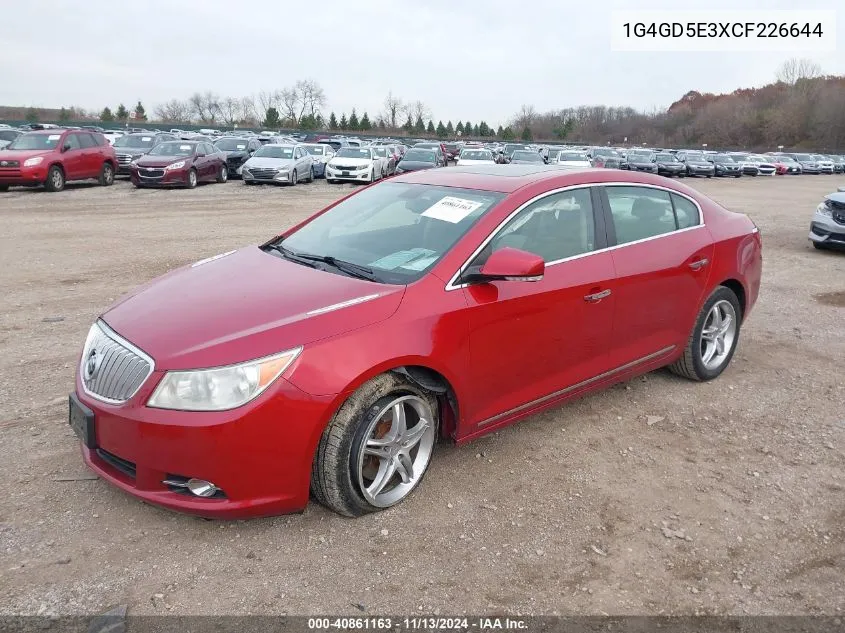 2012 Buick Lacrosse Premium 1 Group VIN: 1G4GD5E3XCF226644 Lot: 40861163