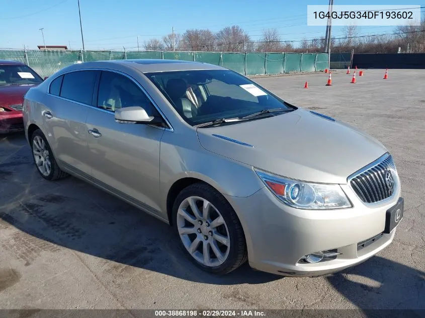 2013 Buick Lacrosse Touring Group VIN: 1G4GJ5G34DF193602 Lot: 38868198