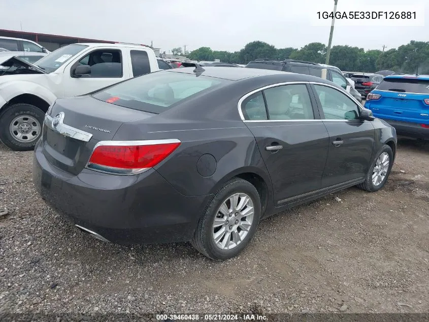 2013 Buick Lacrosse VIN: 1G4GA5E33DF126881 Lot: 39460438