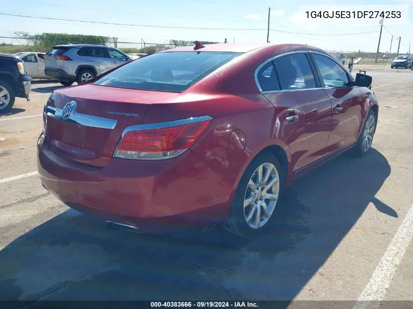 1G4GJ5E31DF274253 2013 Buick Lacrosse Touring Group