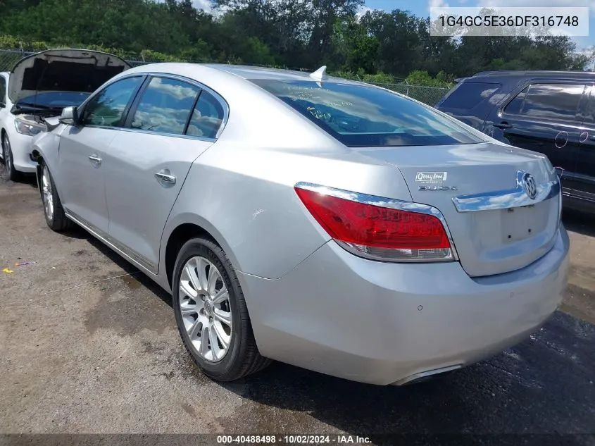 2013 Buick Lacrosse Leather Group VIN: 1G4GC5E36DF316748 Lot: 40488498