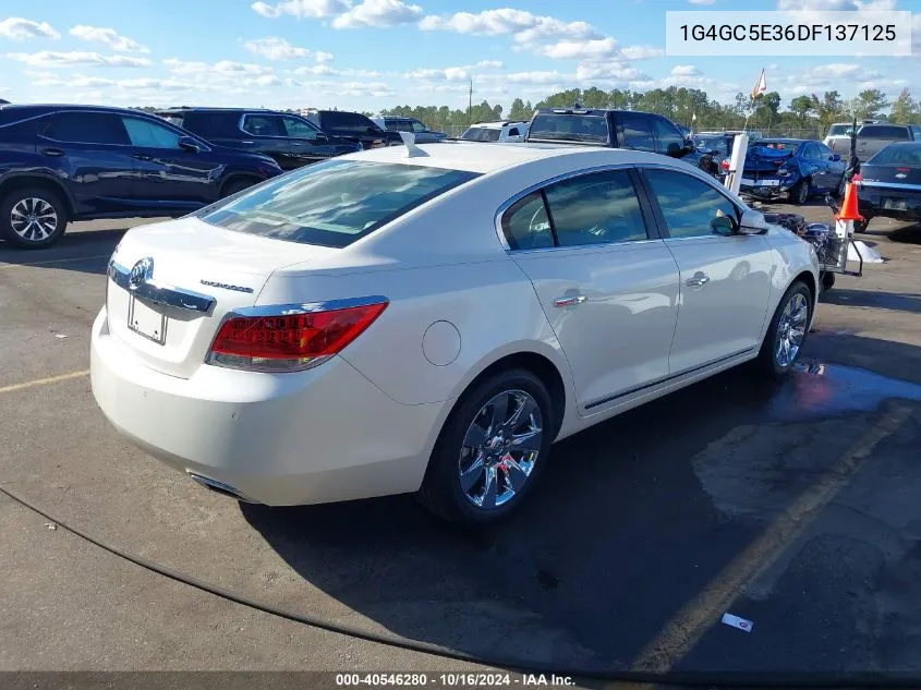 2013 Buick Lacrosse Leather Group VIN: 1G4GC5E36DF137125 Lot: 40546280