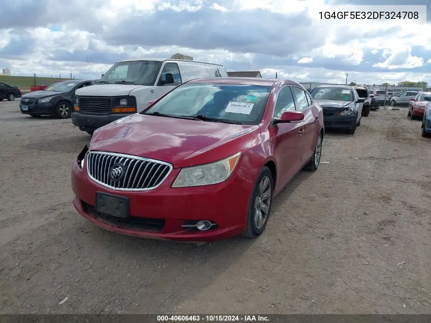 2013 Buick Lacrosse Premium 1 Group VIN: 1G4GF5E32DF324708 Lot: 40606463