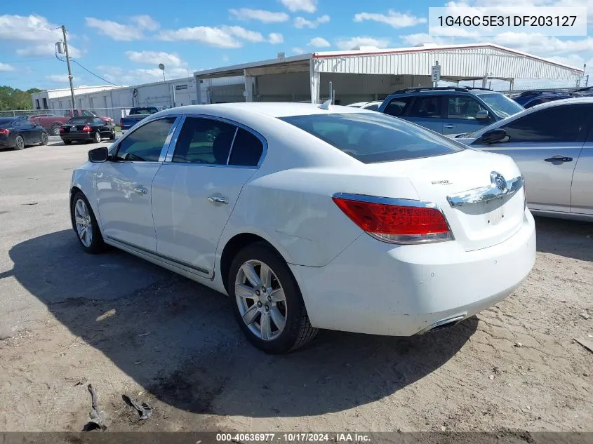 2013 Buick Lacrosse Leather Group VIN: 1G4GC5E31DF203127 Lot: 40636977