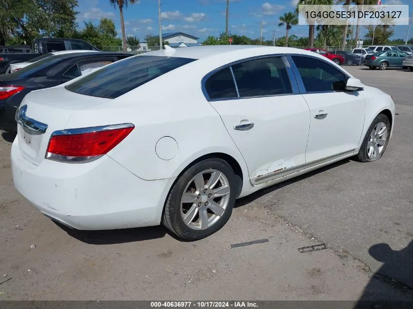 2013 Buick Lacrosse Leather Group VIN: 1G4GC5E31DF203127 Lot: 40636977