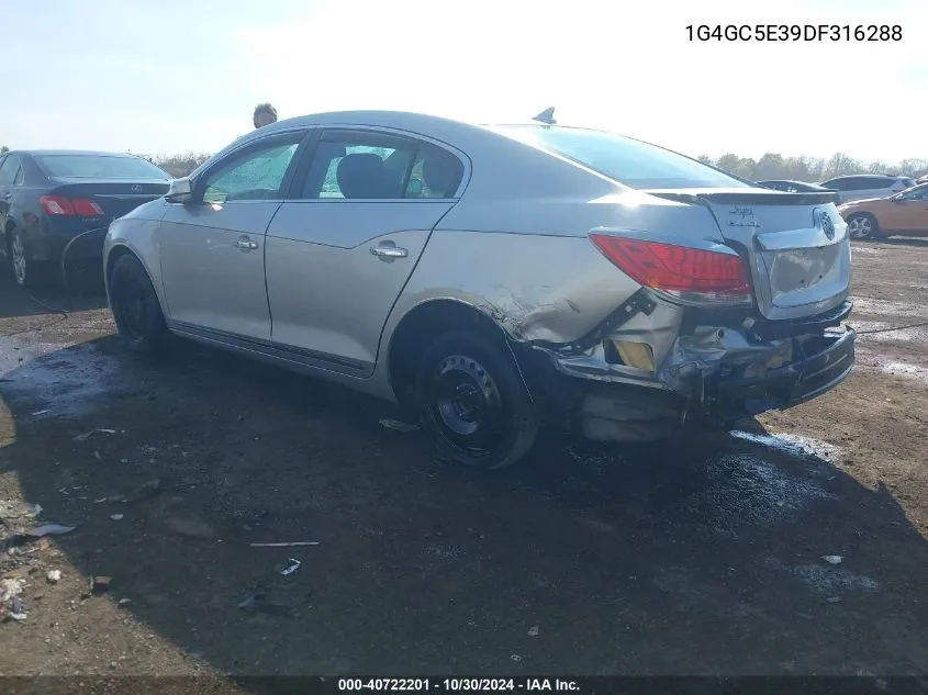 2013 Buick Lacrosse Leather Group VIN: 1G4GC5E39DF316288 Lot: 40722201