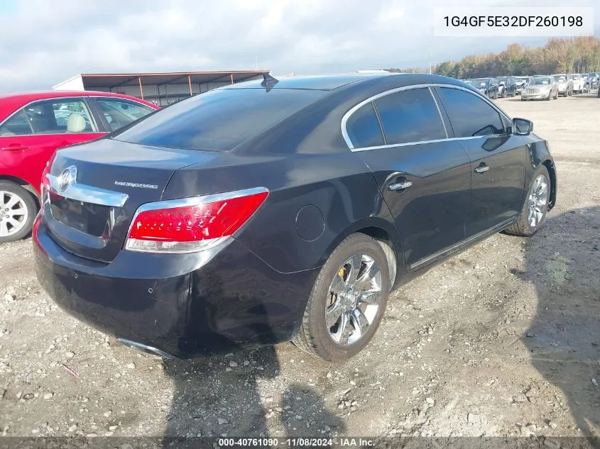 2013 Buick Lacrosse Premium 1 Group VIN: 1G4GF5E32DF260198 Lot: 40761090