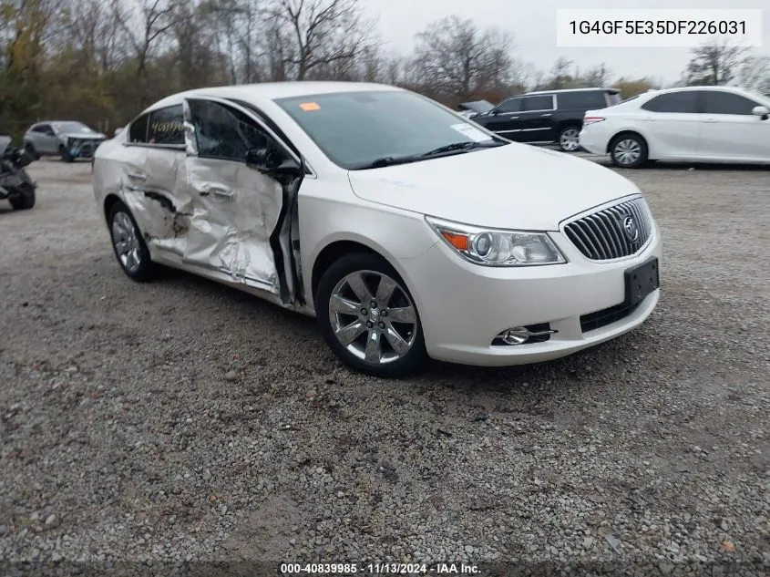 2013 Buick Lacrosse Premium 1 Group VIN: 1G4GF5E35DF226031 Lot: 40839985