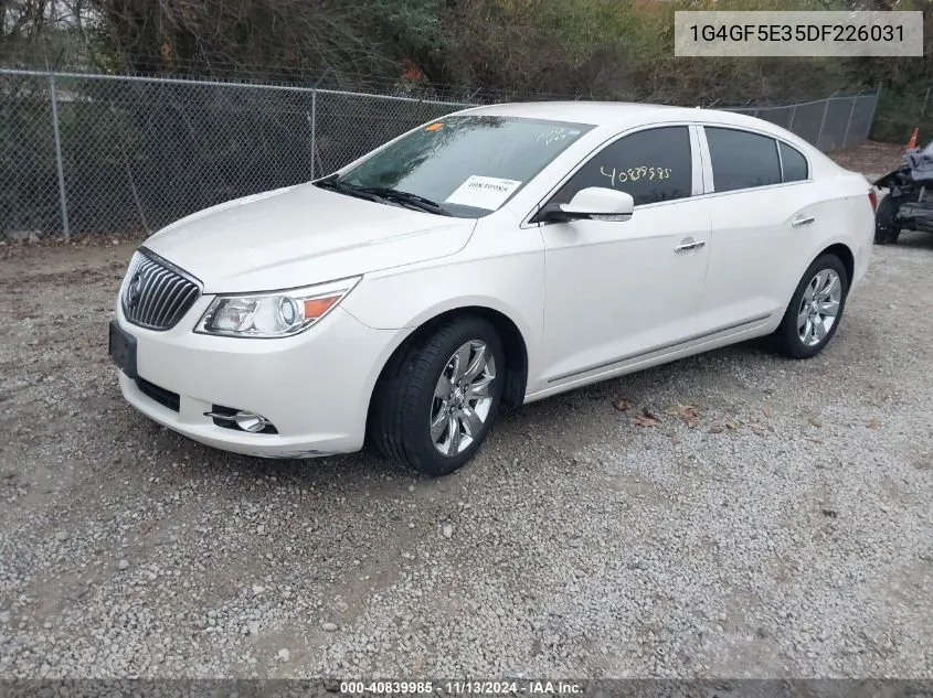 2013 Buick Lacrosse Premium 1 Group VIN: 1G4GF5E35DF226031 Lot: 40839985