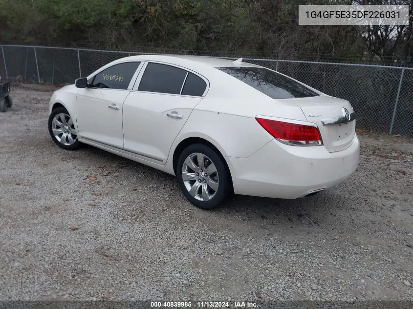 2013 Buick Lacrosse Premium 1 Group VIN: 1G4GF5E35DF226031 Lot: 40839985