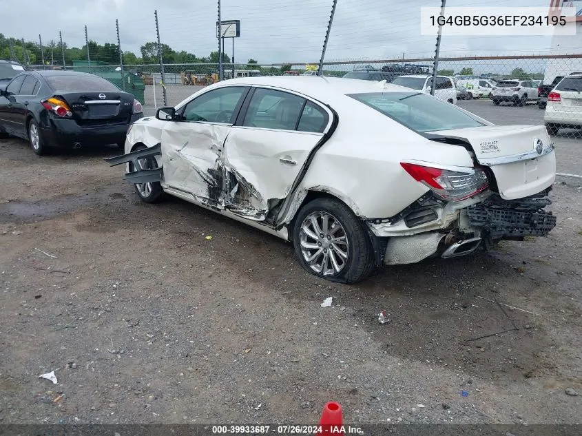 2014 Buick Lacrosse Leather Group VIN: 1G4GB5G36EF234195 Lot: 39933687