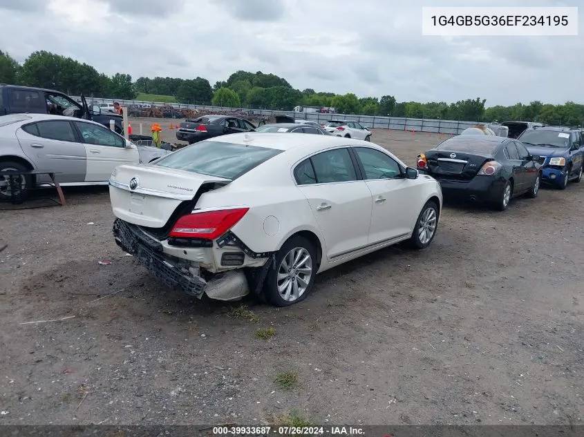 2014 Buick Lacrosse Leather Group VIN: 1G4GB5G36EF234195 Lot: 39933687