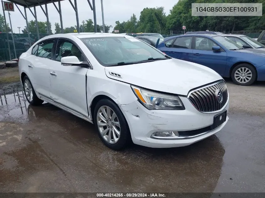 2014 Buick Lacrosse Leather Group VIN: 1G4GB5G30EF100931 Lot: 40214265