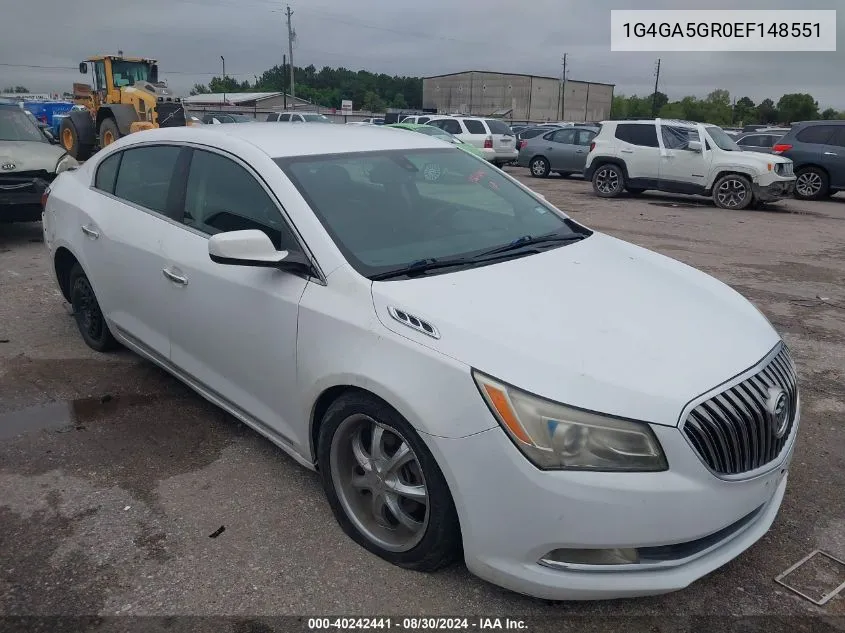 2014 Buick Lacrosse VIN: 1G4GA5GR0EF148551 Lot: 40242441