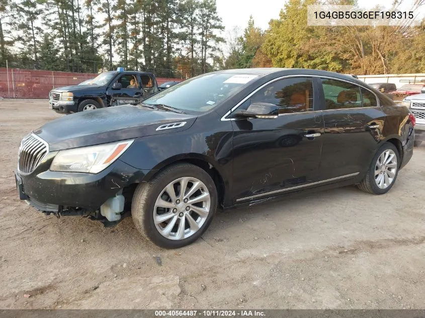 2014 Buick Lacrosse Leather Group VIN: 1G4GB5G36EF198315 Lot: 40564487