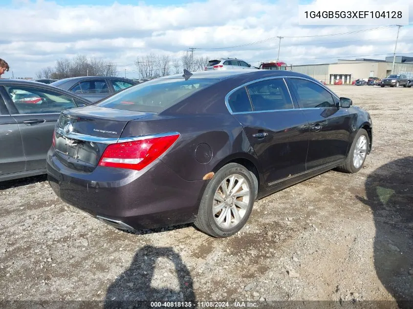 2014 Buick Lacrosse Leather Group VIN: 1G4GB5G3XEF104128 Lot: 40818135