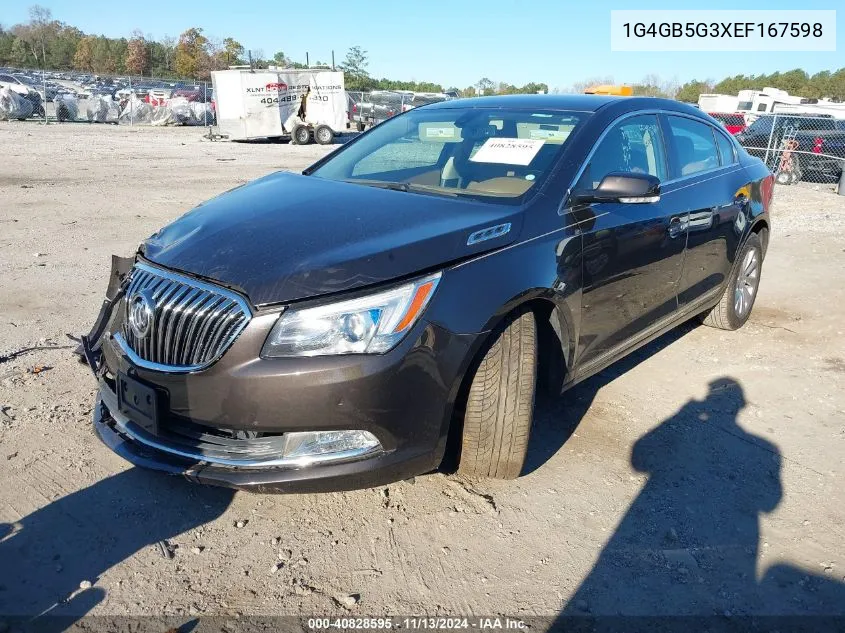 2014 Buick Lacrosse Leather Group VIN: 1G4GB5G3XEF167598 Lot: 40828595