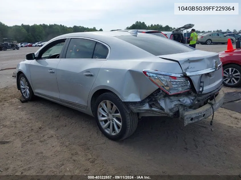 2015 Buick Lacrosse VIN: 1G4GB5G39FF229364 Lot: 40322857