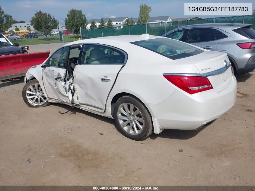 2015 Buick Lacrosse Leather VIN: 1G4GB5G34FF187783 Lot: 40364880