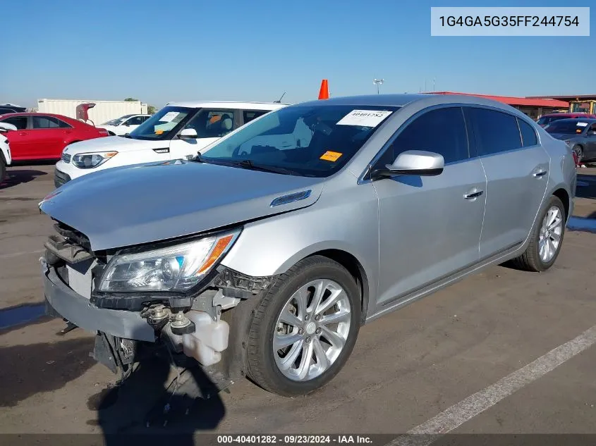 2015 Buick Lacrosse VIN: 1G4GA5G35FF244754 Lot: 40401282