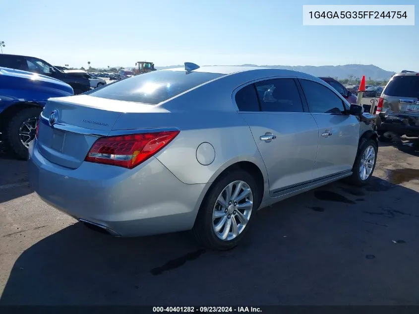 2015 Buick Lacrosse VIN: 1G4GA5G35FF244754 Lot: 40401282