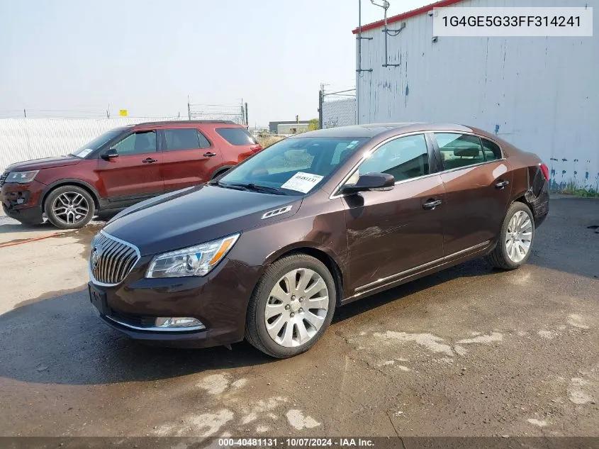 2015 Buick Lacrosse Premium I VIN: 1G4GE5G33FF314241 Lot: 40481131