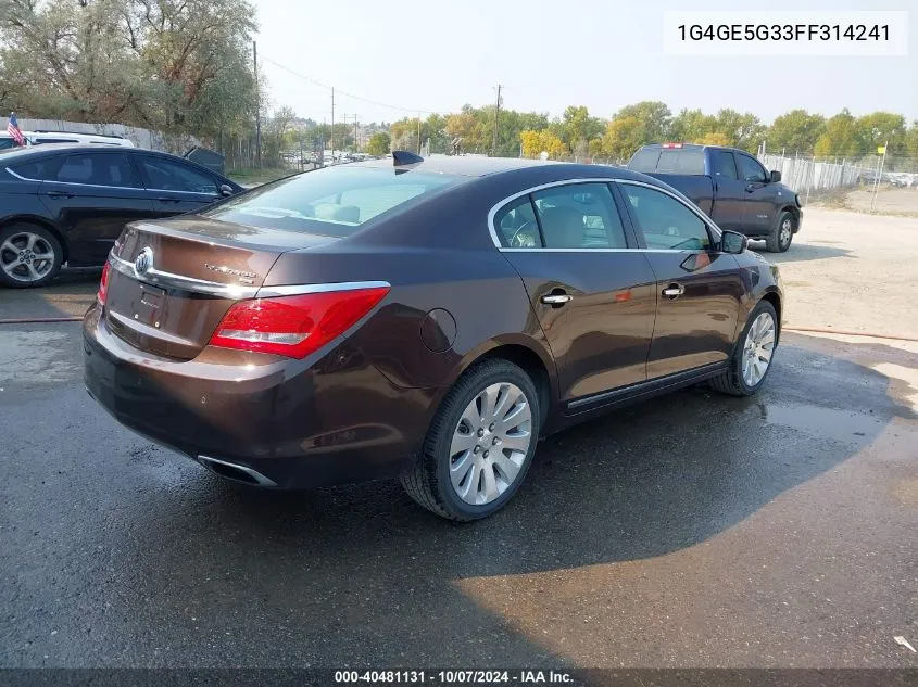 2015 Buick Lacrosse Premium I VIN: 1G4GE5G33FF314241 Lot: 40481131