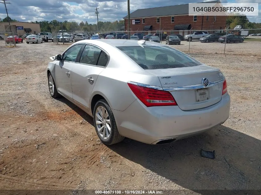 2015 Buick Lacrosse Leather VIN: 1G4GB5G38FF296750 Lot: 40571108