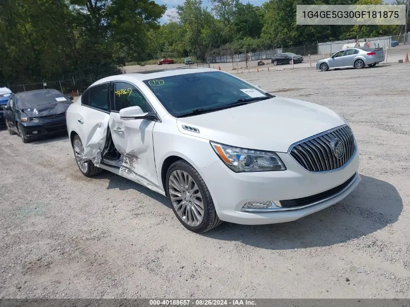 2016 Buick Lacrosse Premium I VIN: 1G4GE5G30GF181875 Lot: 40188657