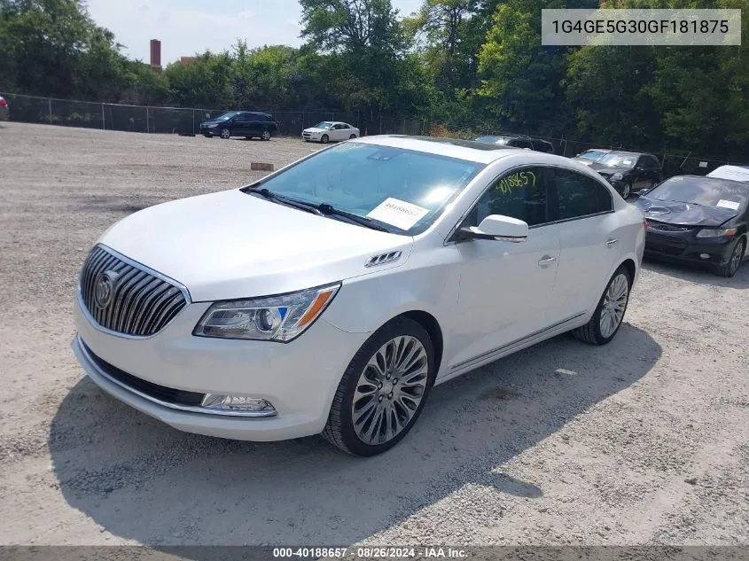 2016 Buick Lacrosse Premium I VIN: 1G4GE5G30GF181875 Lot: 40188657