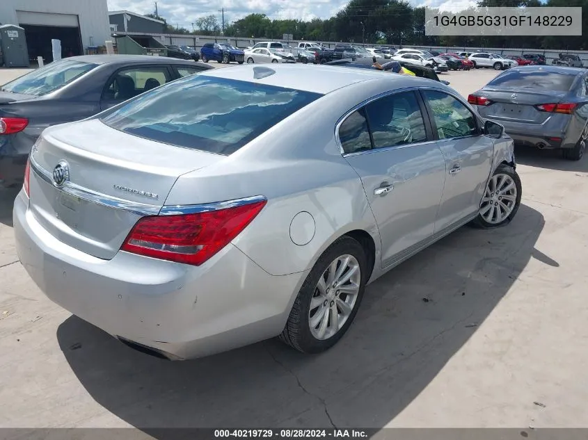 1G4GB5G31GF148229 2016 Buick Lacrosse Leather