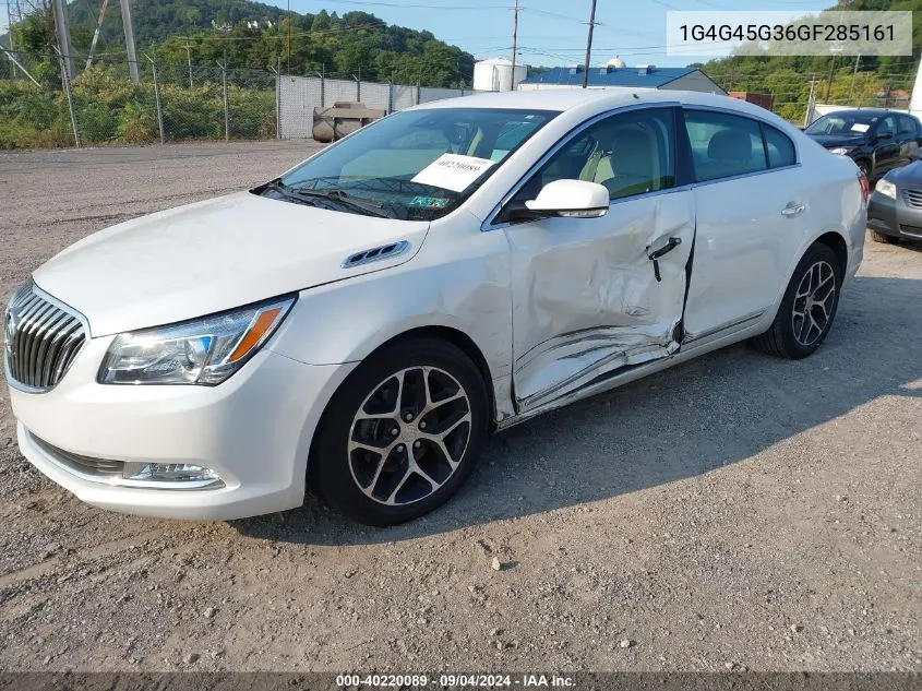 2016 Buick Lacrosse Sport Touring VIN: 1G4G45G36GF285161 Lot: 40220089