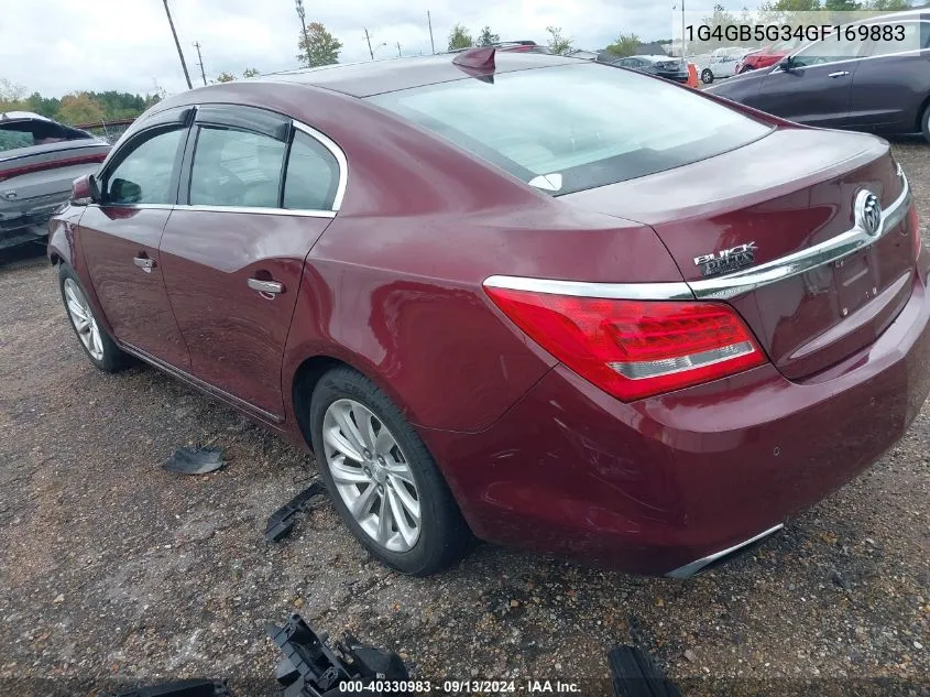 2016 Buick Lacrosse VIN: 1G4GB5G34GF169883 Lot: 40330983