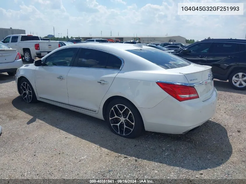 1G4G45G32GF251993 2016 Buick Lacrosse Sport Touring