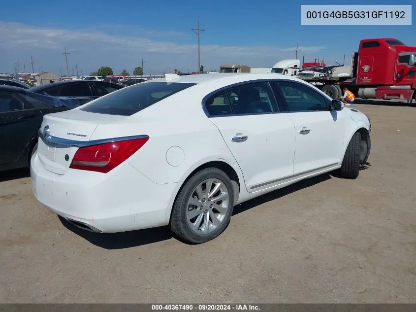 001G4GB5G31GF1192 2016 Buick Lacrosse Leather