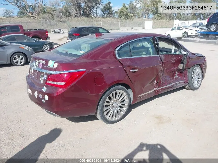 2016 Buick Lacrosse Premium Ii VIN: 1G4GF5G33GF264617 Lot: 40382101