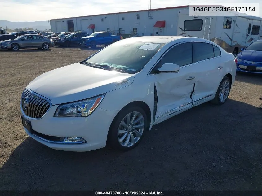 2016 Buick Lacrosse Premium VIN: 1G4GD5G34GF170154 Lot: 40473706