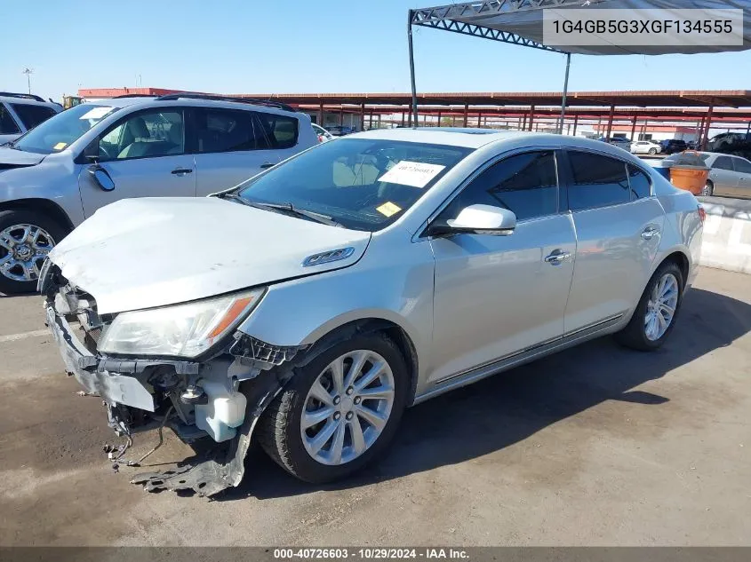 1G4GB5G3XGF134555 2016 Buick Lacrosse Leather