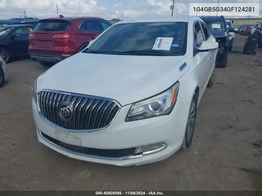 2016 Buick Lacrosse Leather VIN: 1G4GB5G34GF124281 Lot: 40805098