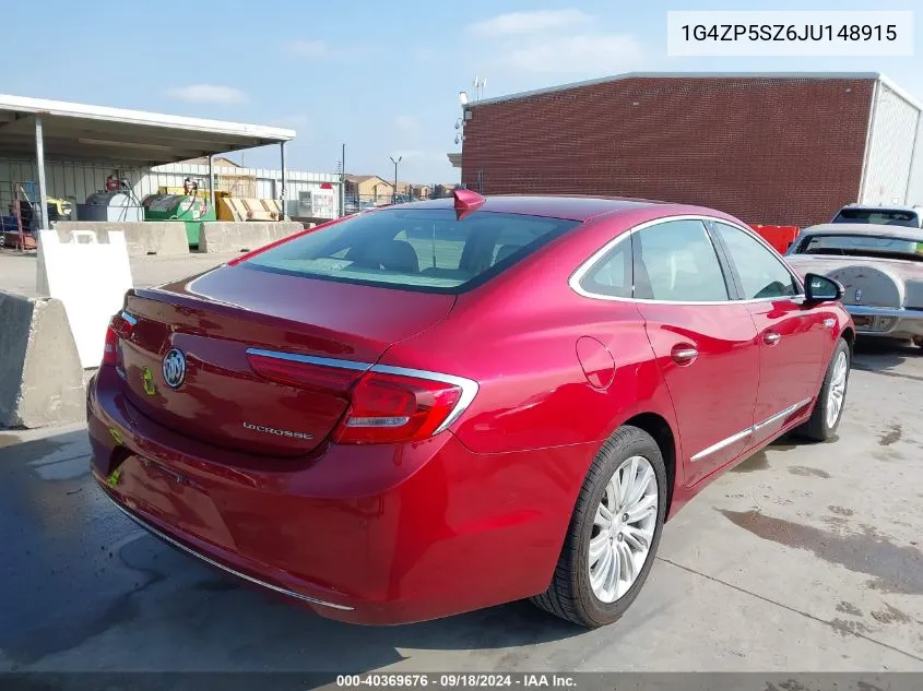 2018 Buick Lacrosse Essence VIN: 1G4ZP5SZ6JU148915 Lot: 40369676