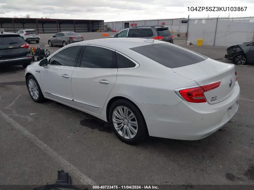 2019 Buick Lacrosse Fwd Essence VIN: 1G4ZP5SZ3KU103867 Lot: 40723475