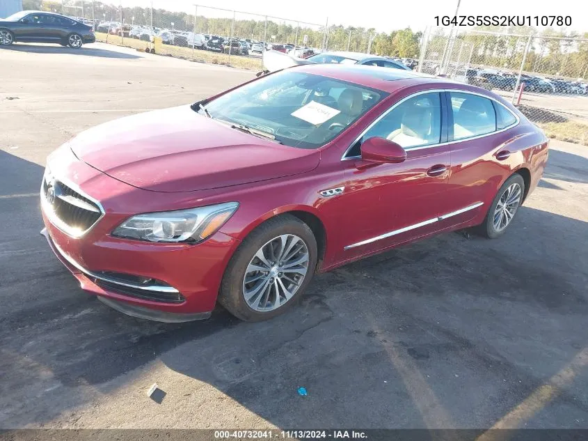 2019 Buick Lacrosse Fwd Premium VIN: 1G4ZS5SS2KU110780 Lot: 40732041