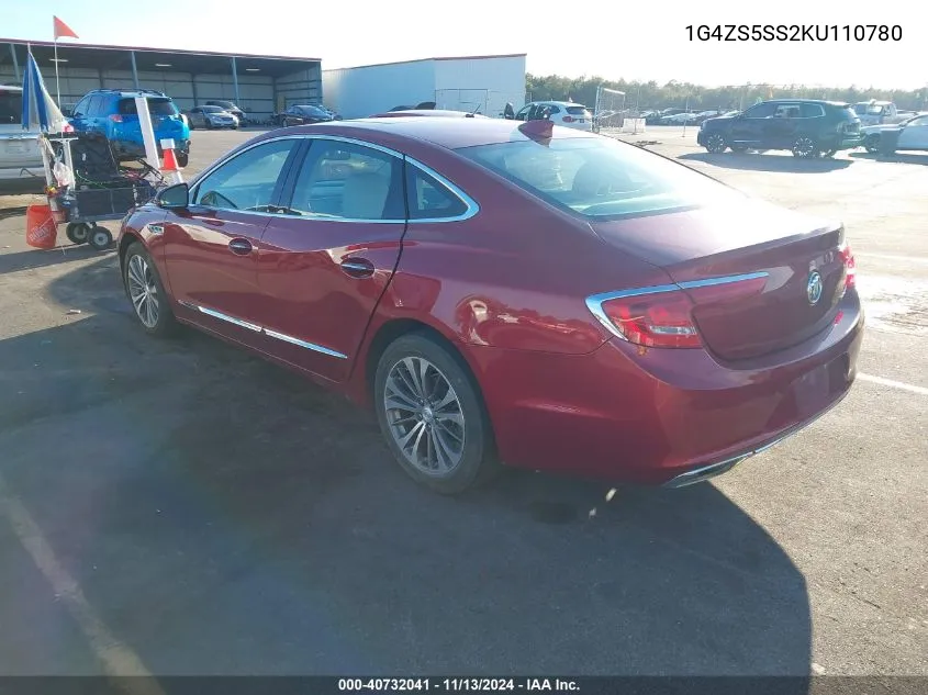 2019 Buick Lacrosse Fwd Premium VIN: 1G4ZS5SS2KU110780 Lot: 40732041