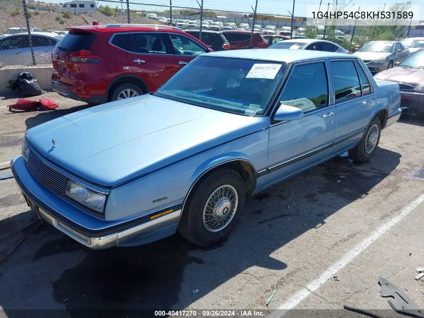 1989 Buick Lesabre Custom VIN: 1G4HP54C8KH531589 Lot: 40417270