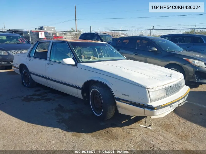 1989 Buick Lesabre Custom VIN: 1G4HP54C0KH436024 Lot: 40759573