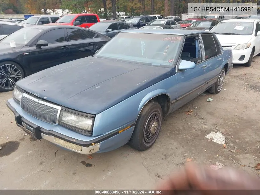 1991 Buick Lesabre Custom VIN: 1G4HP54C5MH415981 Lot: 40853498