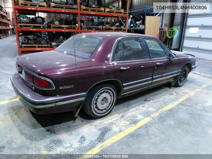 1992 Buick Lesabre Limited VIN: 1G4HR53L4NH400806 Lot: 30045555