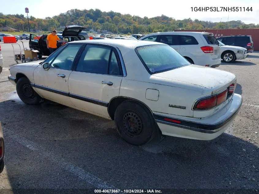 1992 Buick Lesabre Custom VIN: 1G4HP53L7NH551144 Lot: 40673667